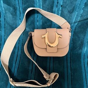 True Religion Mini Flap Crossbody in tan